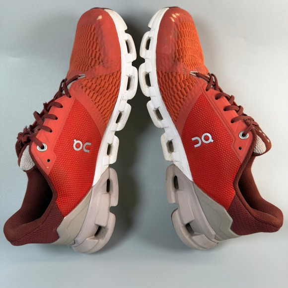 On Cloud OC Cloudflyer 3 Womens 10 Running Shoe Orange Red White Trainer Sneaker - Picture 10 of 16